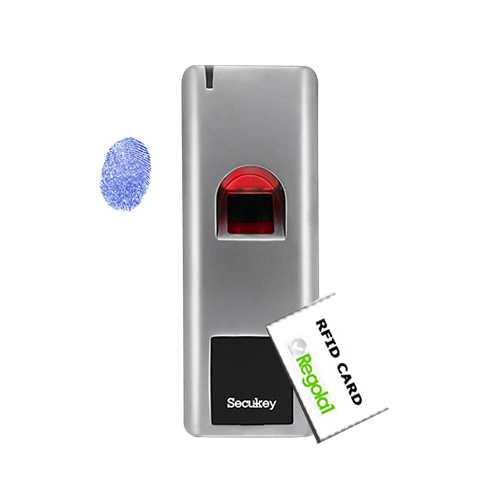 Secukey RSF1: per esterno apre porta con impronta o badge.