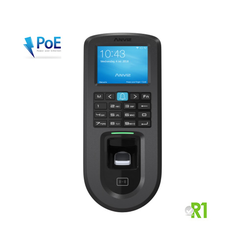 Anviz VF30 Pro: Legge le card Rfid e l'impronta. Scambio dati via Lan, PoE o Wifi.